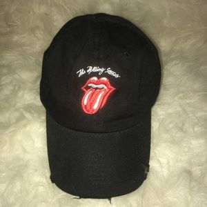 Rolling Stones distressed baseball cap